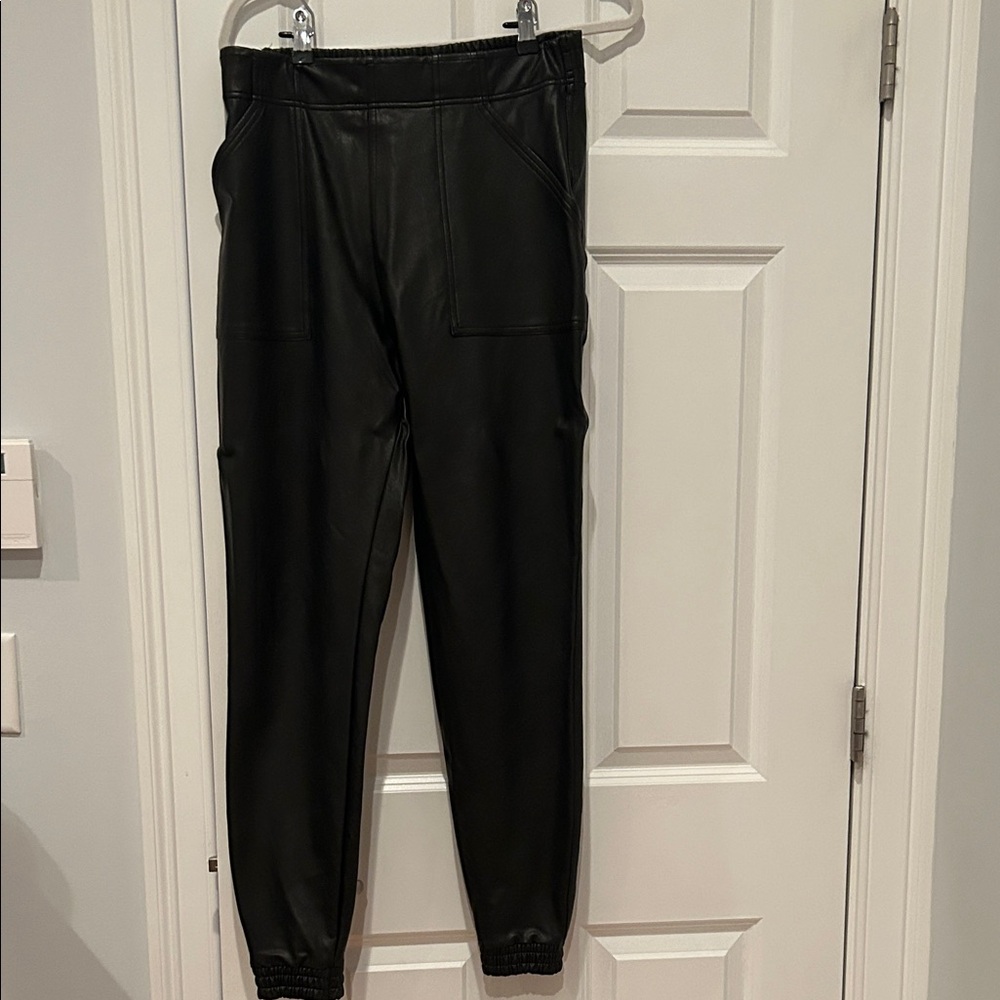 SPANX Black Faux Leather Pants
